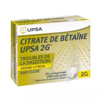 Citrate De Betaïne Upsa 2 G Comprimés Effervescents Sans Sucre Citron 2t/10 à Bordeaux